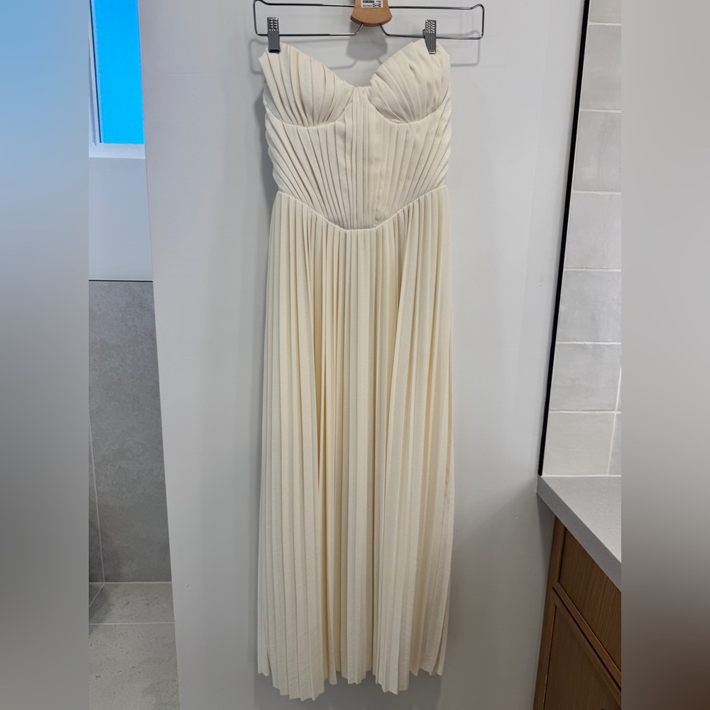 House of CB Cream Strapless Dress